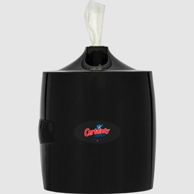 CERTAINTY WIPES BLACK WALL MOUNT DISPENSER